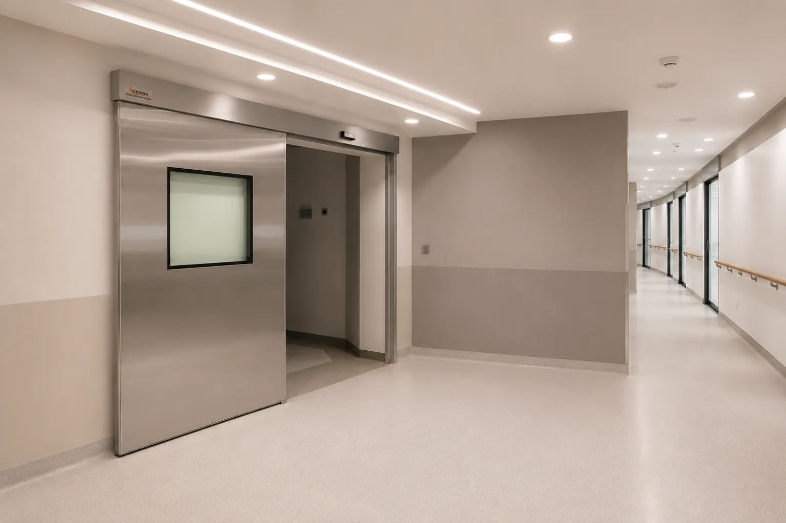 Puerta automática Access en instalación